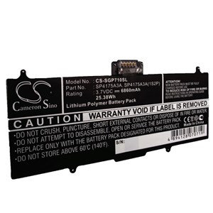 Batteri Surfplatta Samsung Tab 10.1,  6860 mAh