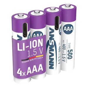 Laddbara AAA Li-ion,1,5V/500mah 4-pack