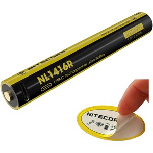 Nitecore Batteri NL1416R 14100, Li-Ion, 1600 mAh för MT2A PRO