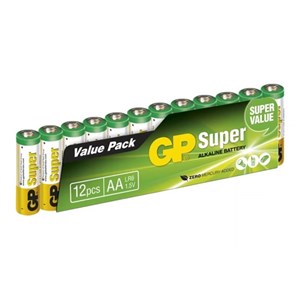 Stavbatteri Super alkaline 12-pack 1,5V AA LR6