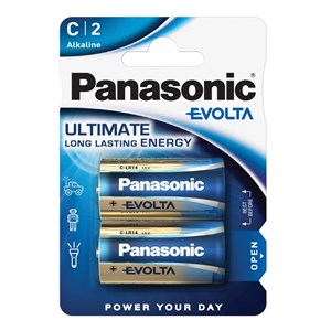 Stavbatteri Panasonic Evolta High Premium 1,5V C LR14 2-pack