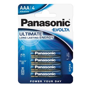 Stavbatteri Panasonic Evolta High Premium 1,5V AAA LR03 4-pack