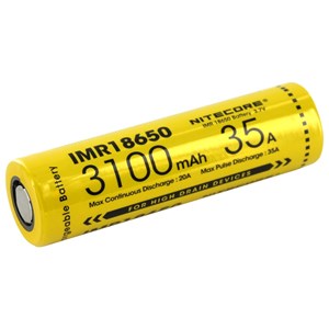 Nitecore Batteri IMR18650, Li-Ion 3,7V, 3100 mAh