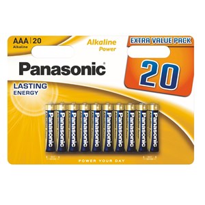 Stavbatteri Panasonic Alkaline Power 1,5V AAA LR03 20-pack