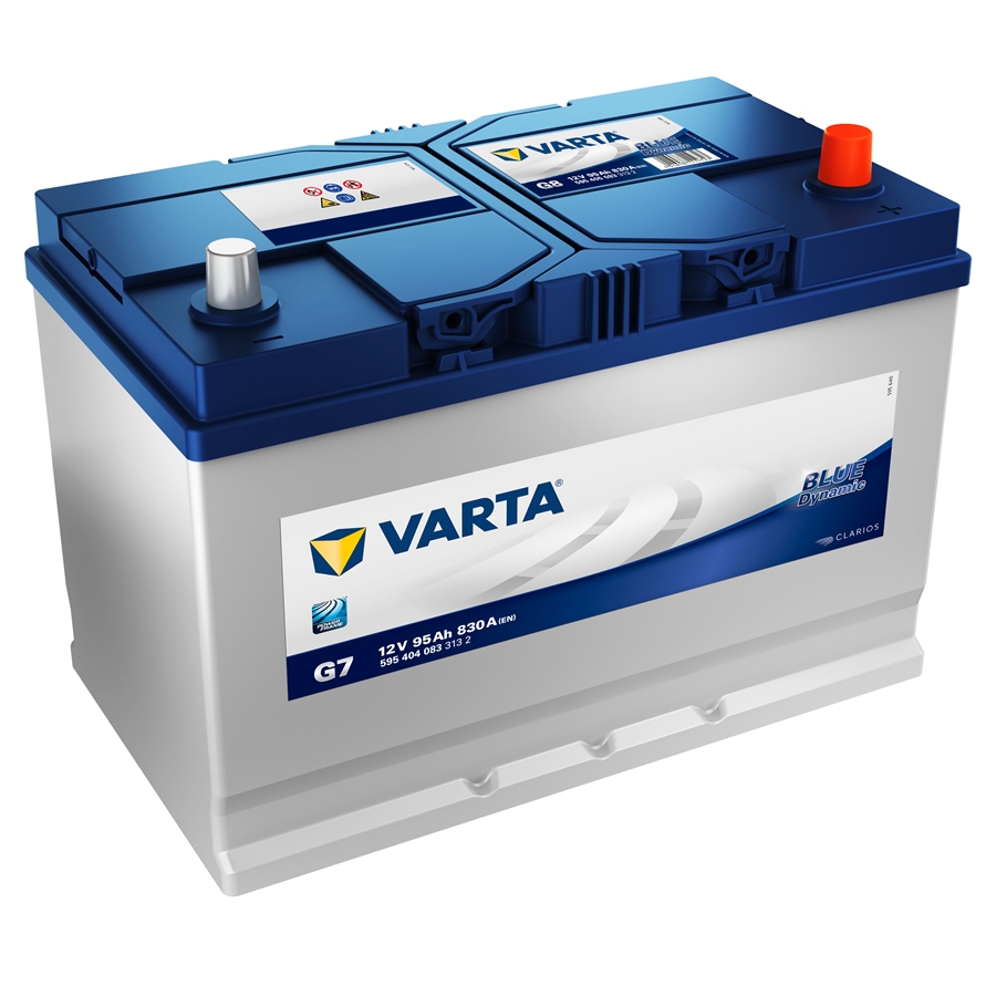 Type 335 12V 95Ah Varta G7 Blue Dynamic Car Battery 306x173x225 