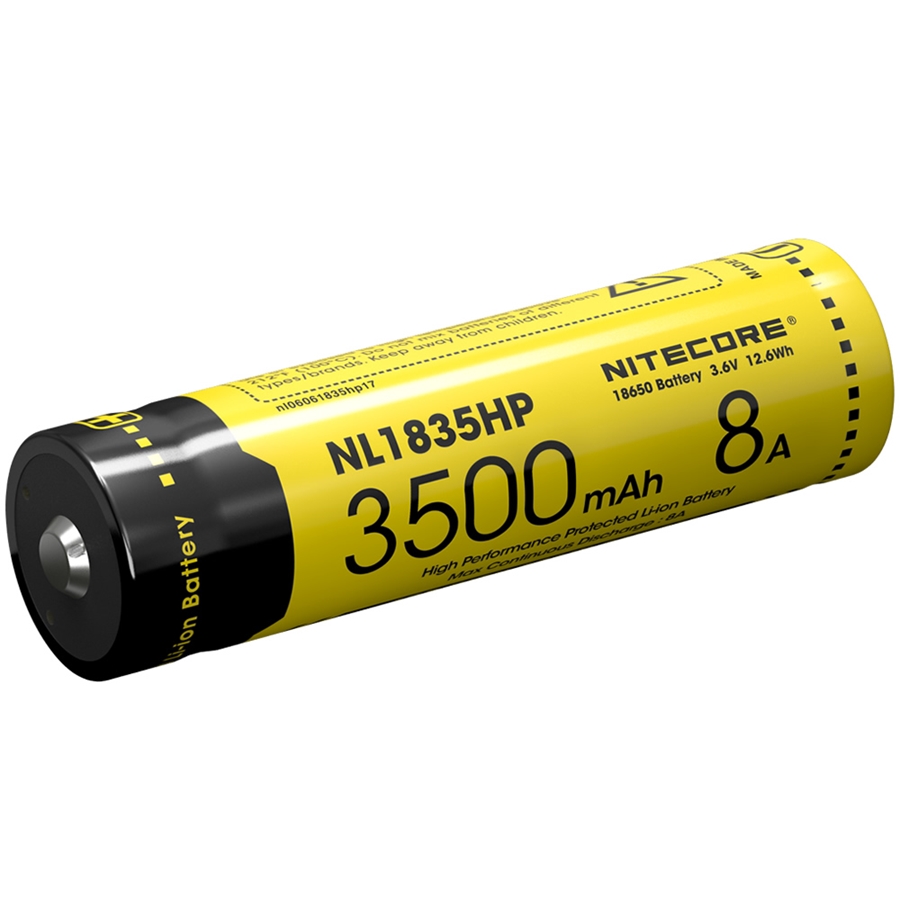 Nitecore Batteri NL1835 18650, Li-Ion 3,7V, 3500 mAh med krets