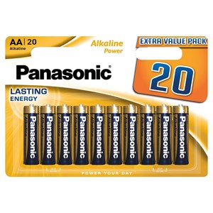 Stavbatteri Panasonic Alkaline Power 1,5V AA LR6 20-pack