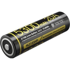Nitecore Batteri NL2153HPi 2700, Li-Ion 3,7V, 5300 mAh  med krets,