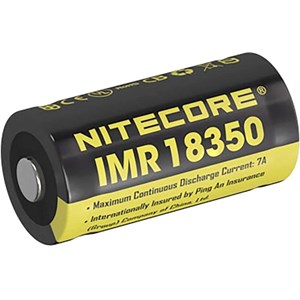 Batteri Nitecore 18350, Li-Ion 3,7V