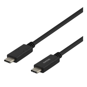 USB-C till USB-C kabel 1 m svart