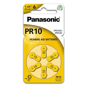 Hörapparatsbatteri Panasonic PR10
